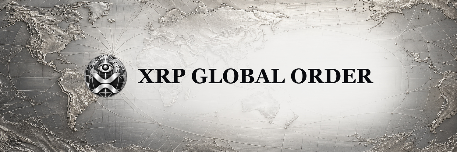 XRP Global Order — the silver globe and eye over an engraved world map